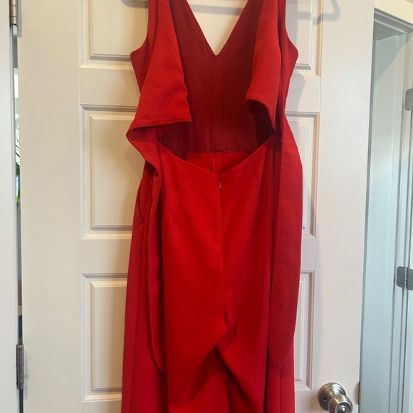 Elegant Red Jumpsuit - Picture 3 of 10